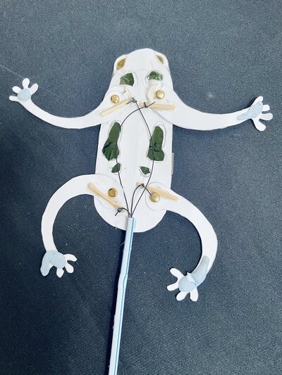 Children creating shadow puppets in workshop
