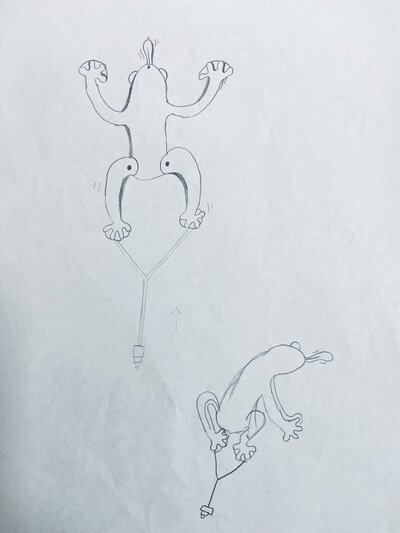 Children creating shadow puppets in workshop